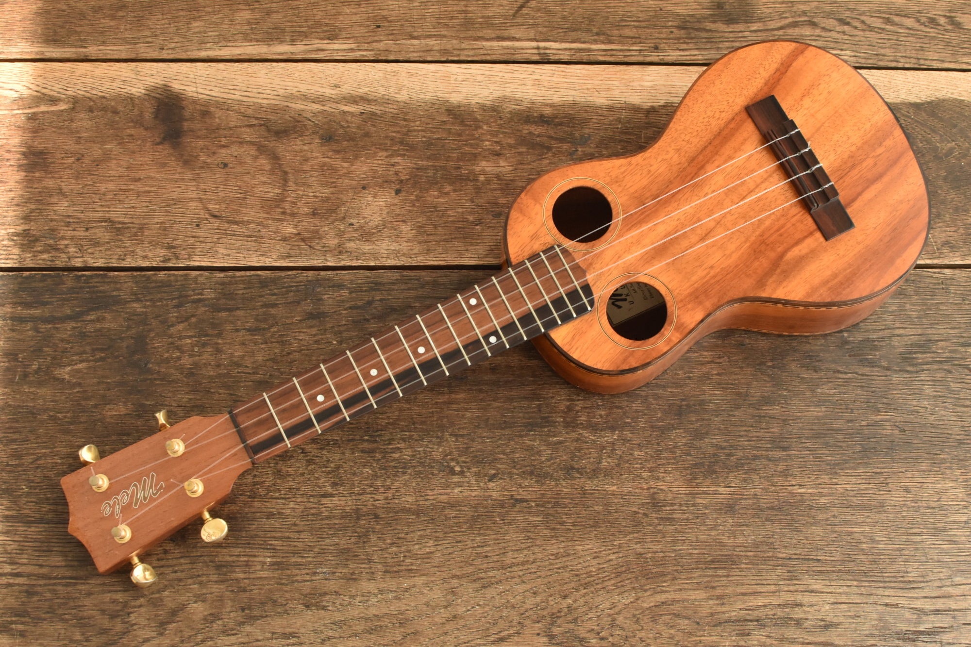 Mele Concert Hawaiian koa Double Hole | Quiet Village